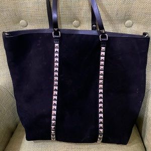 Zara studded black suede tote!!